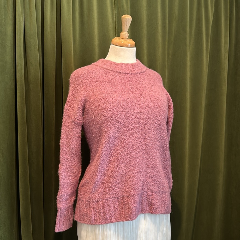 perfect pink comfy sweater in cotton & nylon